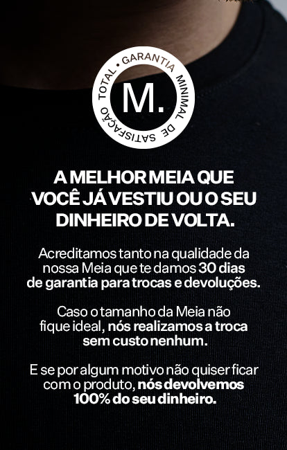 Kit 3x Meias Minimal Preta