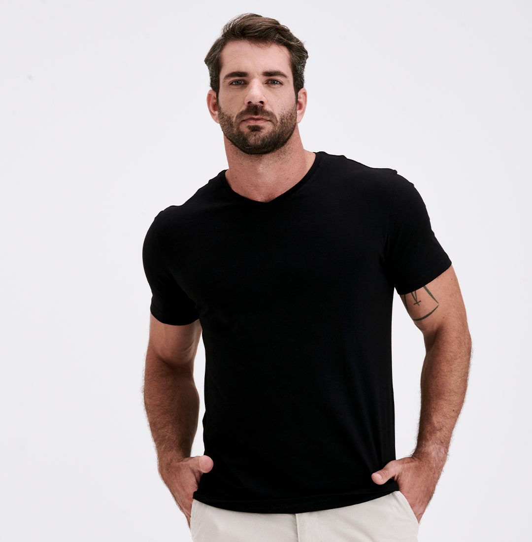 Kit 6 Camisetas Minimal - Gola O
